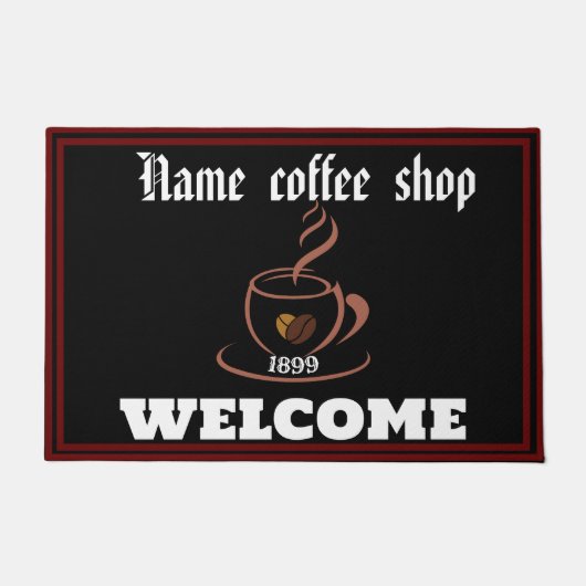 Coffee Shop Welkom restaurant Gepersonaliseerde na Deurmat (Voorkant)