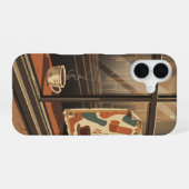 Coffee Shop Window View iPhone 16 Hoesje (Achterkant horizontaal)