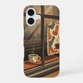 Coffee Shop Window View iPhone 16 Hoesje (Achterkant)