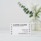 COFFEE SHOPPE-ponskaart Klantenkaartje (Staand voorkant)