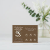 Coffee Shoppe Punch Kaarten Klantenkaartje (Staand voorkant)