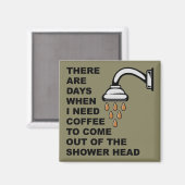 Coffee Shower Head Funny Fridge Magnet (Voorkant / Achterkant)