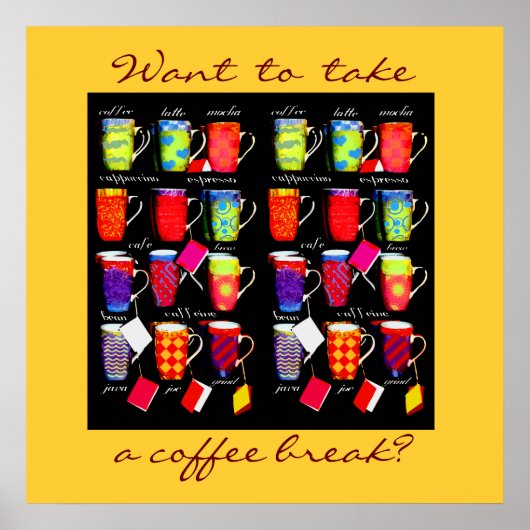 Coffee Slang Mok Art poster (Voorkant)