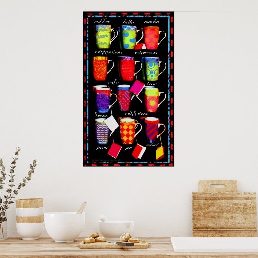 Coffee Slang Mok Art poster (Keuken)