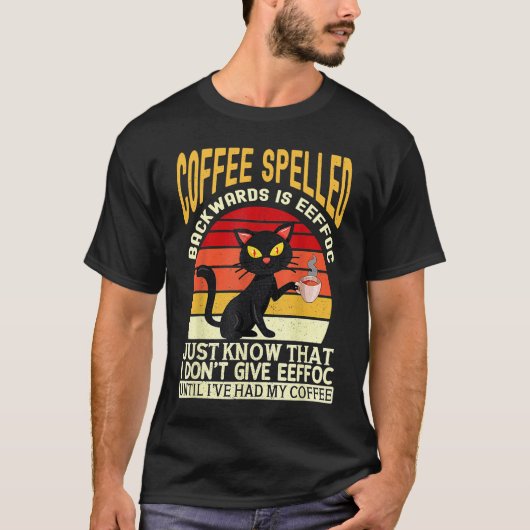 Coffee spelled backwards is eeffoc drinker Barista T-shirt (Voorkant)
