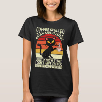 Coffee spelled backwards is eeffoc drinker Barista T-shirt