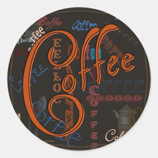 Coffee Spice Ronde Sticker (Voorkant)