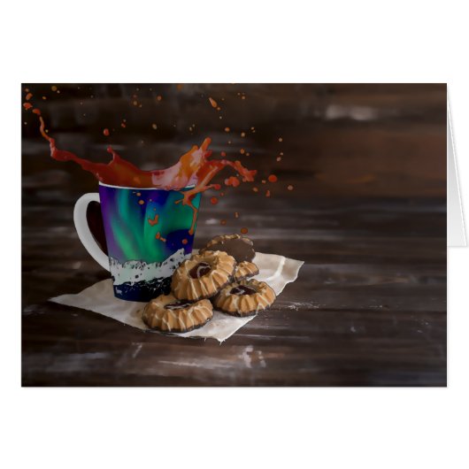 Coffee Splash - 5" x 7" Art Kaart (Voorkant Horizontaal)