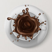 Coffee Splash Ronde Button 4,0 Cm (Voorkant)