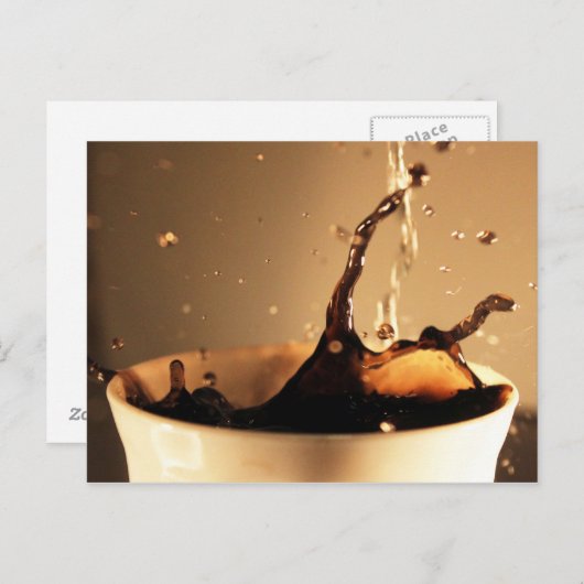 Coffee Splashes Briefkaart (Voorkant / Achterkant)