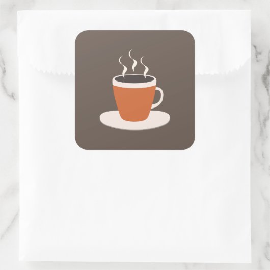 Coffee Square Sticker (Tas)