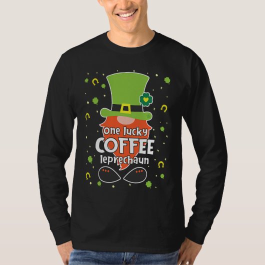 Coffee  St Patricks Day Gnome Matching T-shirt (Voorkant)