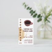 Coffee Stain and Cup Drink Punch Card Klantenkaartje (Staand voorkant)