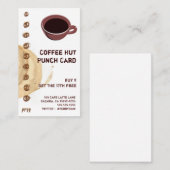 Coffee Stain and Cup Drink Punch Card Klantenkaartje (Voorkant / Achterkant)