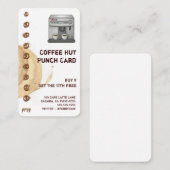 Coffee Stain and Cup Drink Punchcard Klantenkaartje (Voorkant / Achterkant)