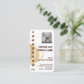 Coffee Stain and Cup Drink Punchcard Klantenkaartje (Staand voorkant)