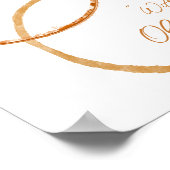 Coffee Stain Art Couple's Schattigee Slaapkamer Po Poster (Hoek)