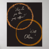 Coffee Stain Couple's Schattigee Slaapkamer Poster (Voorkant)