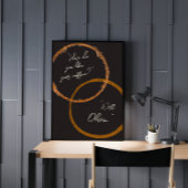 Coffee Stain Couple's Schattigee Slaapkamer Poster