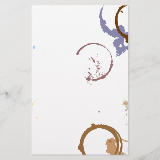 Coffee Stain Grungy Stationery Briefpapier (Voorkant)