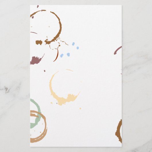 Coffee Stain Grungy Stationery Briefpapier (Voorkant)