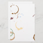 Coffee Stain Grungy Stationery Briefpapier (Voorkant / Achterkant)