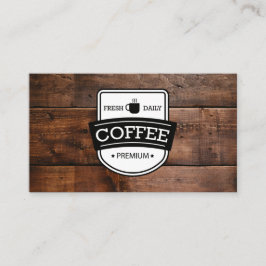 Coffee Stain | Koffiewinkel Barista Wood Trim Visitekaartje