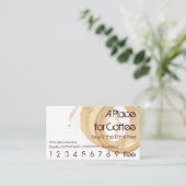 Coffee Stain Logo Drink Punch Hero Klantenkaartje (Staand voorkant)