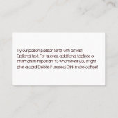 Coffee Stain Logo Drink Punch Hero Klantenkaartje (Achterkant)