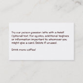 Coffee Stain Logo Drink Punch Liorah Klantenkaartje (Achterkant)