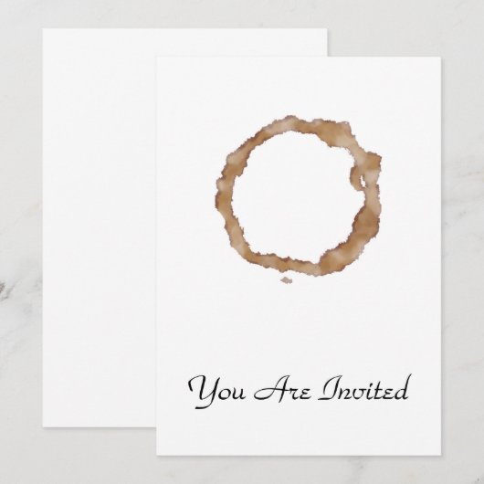 Coffee Stain Pattern Kaart (Voorkant / Achterkant)