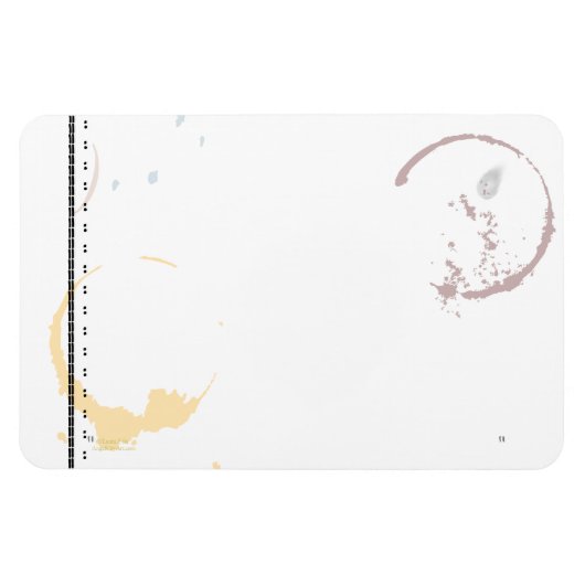 Coffee Stain Type Grunge Patroon Magneet (Horizontaal)