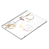 Coffee Stain Type Grunge Patroon Notitieboek (Linkerzijde)