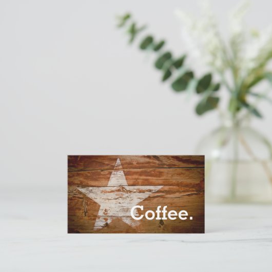 Coffee Star Loyalty Coffee Punch Card (Staand voorkant)