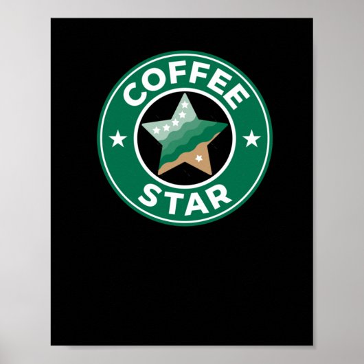 Coffee Star Sticker Poster (Voorkant)