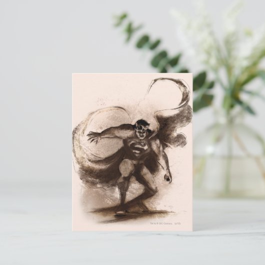 Coffee Superman Briefkaart (Staand voorkant)