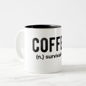 Coffee Survival Juice Funny Coffee Mok (Voorkant links)