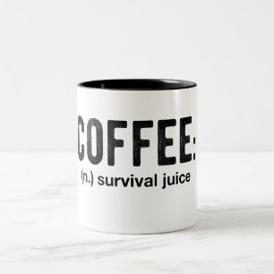 Coffee Survival Juice Funny Coffee Mok