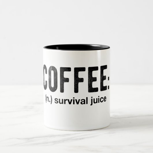 Coffee Survival Juice Funny Coffee Mok (Center)