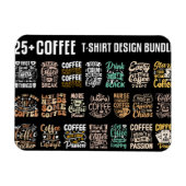 Coffee T Shirt design bundel Magneet (Horizontaal)