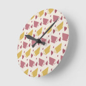 Coffee & Tea Cup Themed Ronde Klok (Hoek)