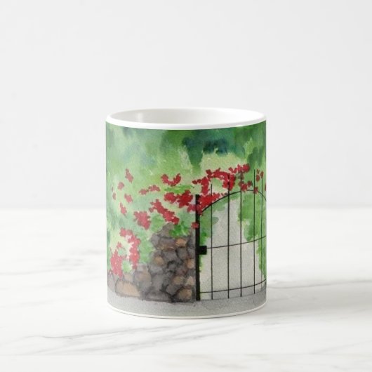 Coffee Tea Mok Garden Gate 11 ounce mok (Center)