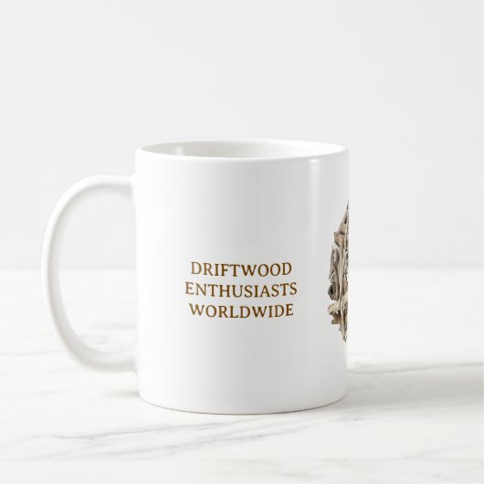 COFFEE, TEA MUG WITH DRIFTWOOD THEME KOFFIEMOK (Links)
