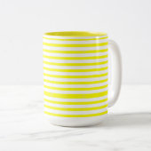 Coffee Tea Mugs, Hello Sunshine Sun Stripes  Tweekleurige Koffiemok (Voorkant rechts)