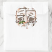 Coffee Tea of Me Ronde Sticker (Tas)