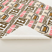 COFFEE TEA PATTERN, Sherpa Blanket Deken (3/4)