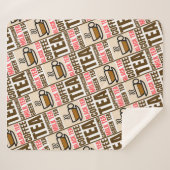 COFFEE TEA PATTERN, Sherpa Blanket Deken (Voorkant (horizontaal))