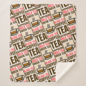 COFFEE TEA PATTERN, Sherpa Blanket Sherpa Deken (Voorkant)
