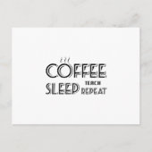Coffee Teach Funny Gif Teacher School Briefkaart (Voorkant)