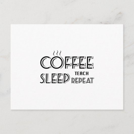 Coffee Teach Funny Gif Teacher School Briefkaart (Voorkant)